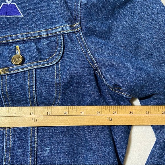 Vintage LEE Storm Rider Denim Blanket Lined Trucker Jacket Size 44 / L - Picture 15 of 16